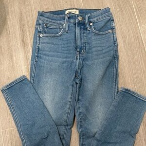 Madewell High-Rise Skinny Jeans — Medium Blue Wash